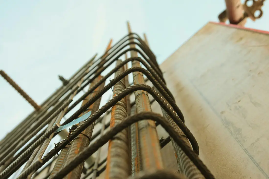 Estructura de varillas de acero de refuerzo